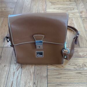 Dooney & Bourke Tan Leather Messenger Bag
